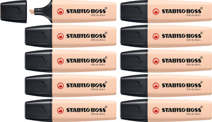Highlighter - STABILO BOSS ORIGINAL NatureCOLORS - Pack of 10