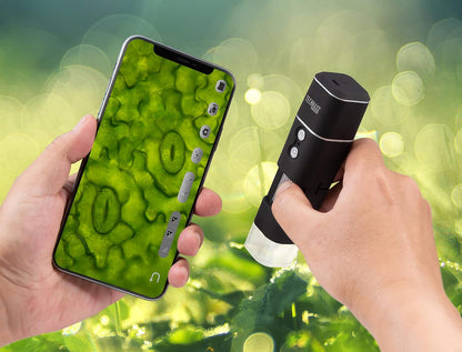 Technaxx Germany Wifi Wireless Digital Microscope Pocket Handheld USB 8 LED 1080P FullHD 50x to 1000x Magnification Endoscope Adjustable Arm PC Android IOS Compatible TX-158