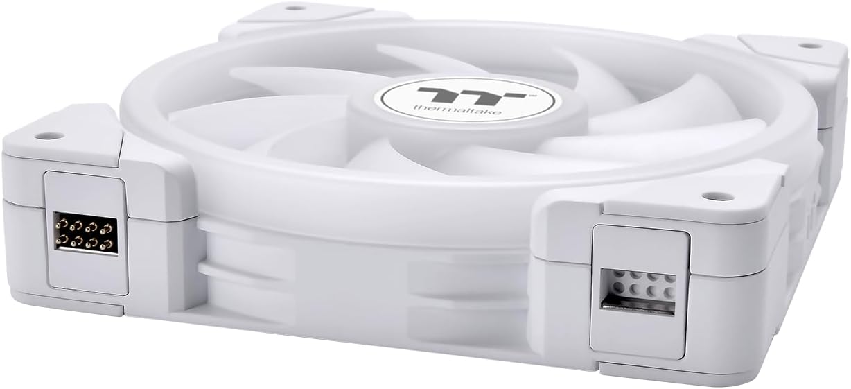 140mm Thermaltake SWAFAN EX14 ARGB PC Cooling Fan White TT Premium Edition 3 Fan Pack