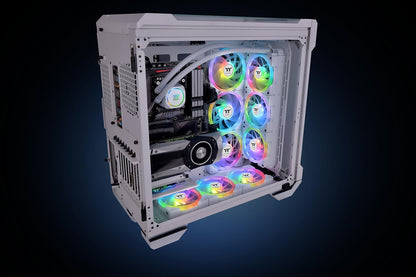 140mm Thermaltake SWAFAN EX14 ARGB PC Cooling Fan White TT Premium Edition 3 Fan Pack