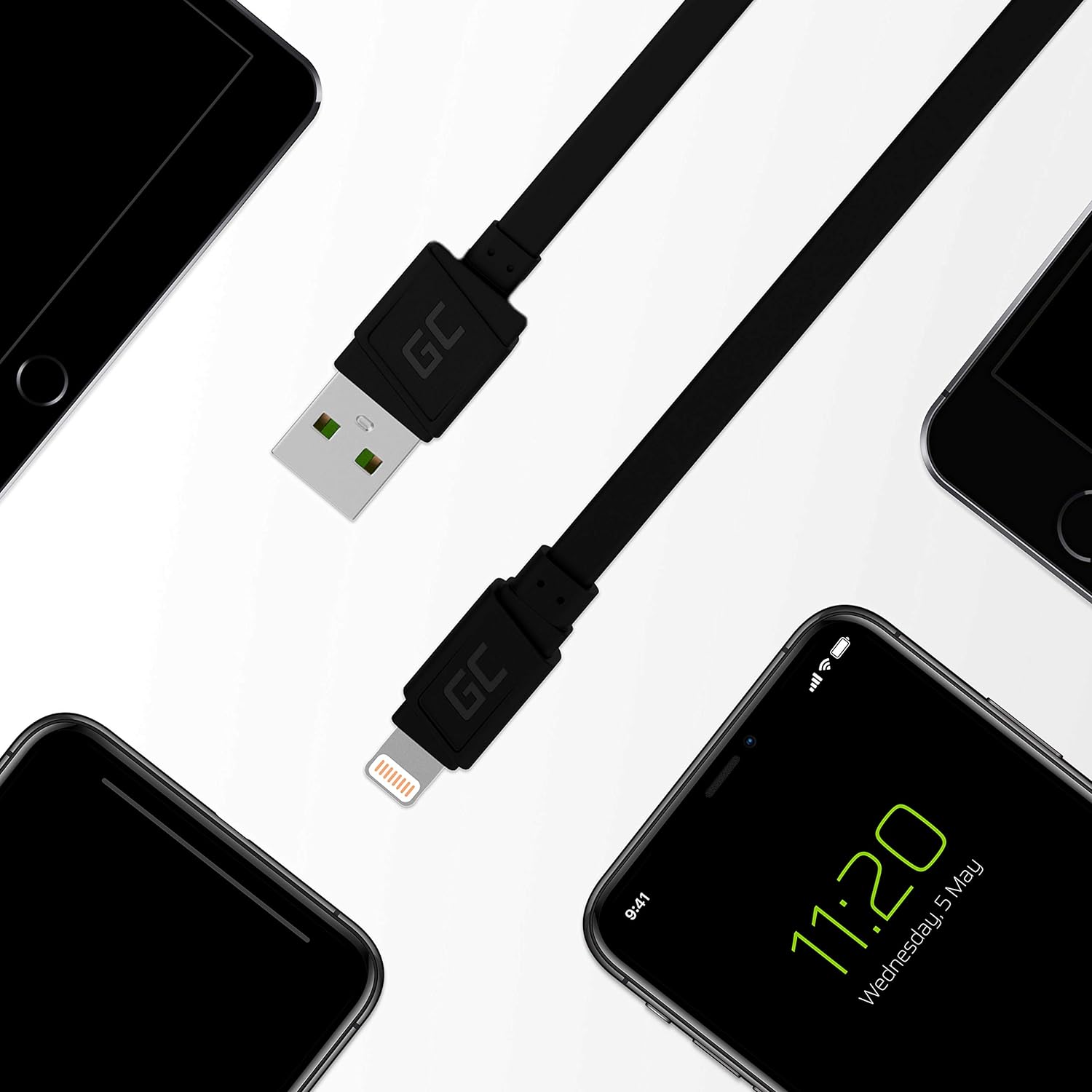 Kabel USB-A - Lightning 25cm Kurzes Ladekabel Schnellladekabel für Apple iPhone 14 13 12 11 SE Pro Max | iPhone X XR XS Max | iPhone 8 7 Plus | iPhone 6 6S 5 5C 5S Plus | iPad Air/Pro/Mini | iPod