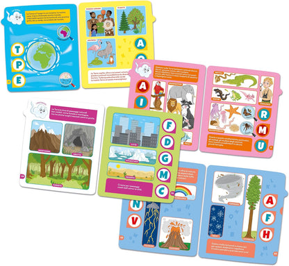 Clementoni - 16647 - Sapientino - Girapagina, The Alphabet of Planet Earth - Educational and Interactive Book to Stimulate Interest in Reading, for Children from 4 Years (Italian Game