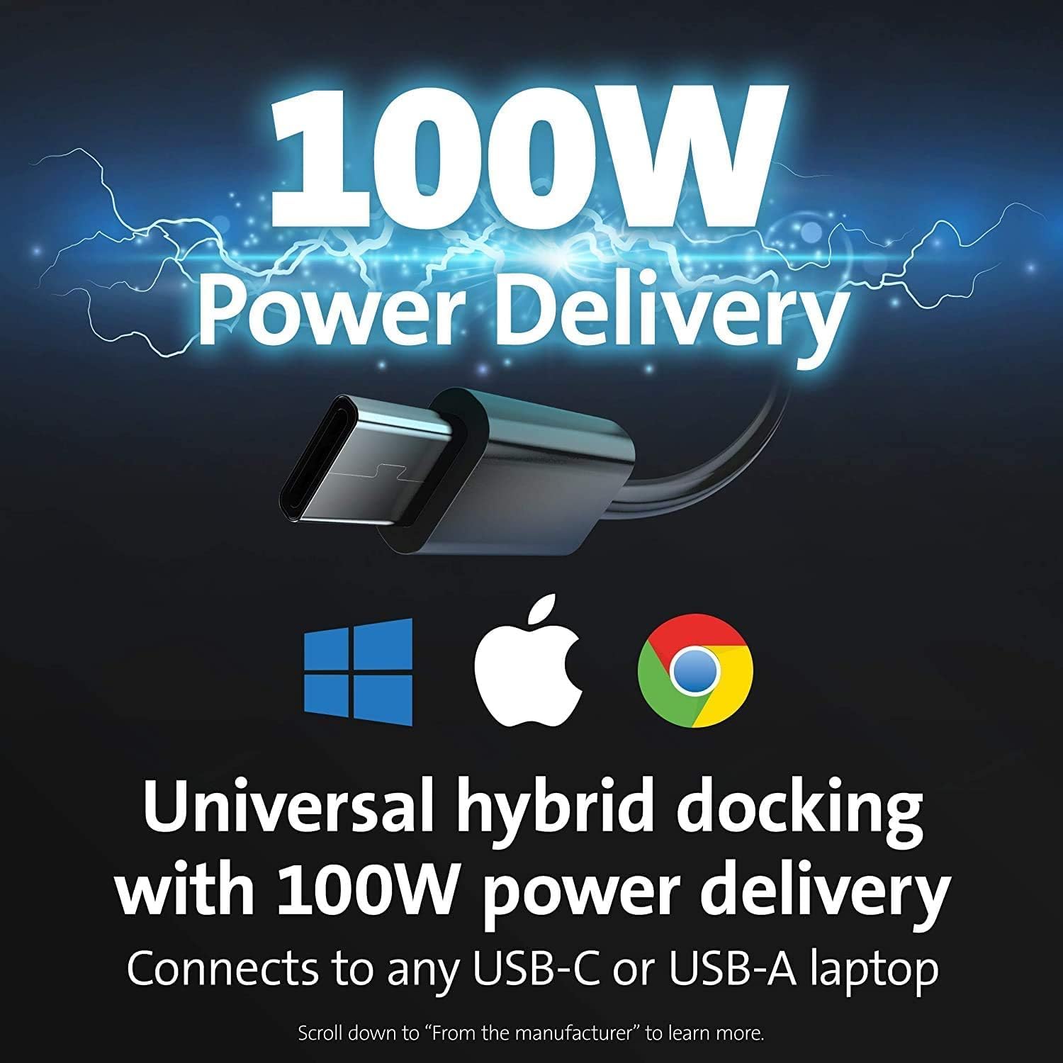 Kensington SD4781P Dual USB-C & USB-A 4K Dockingstation, bis zu 100W Leistung, 6X USB Ports & 2X HDMI 2.0, hergestellt aus 73% recyceltem Material, kompatibel mit Windows, macOS & ChromeOS (K33603EU