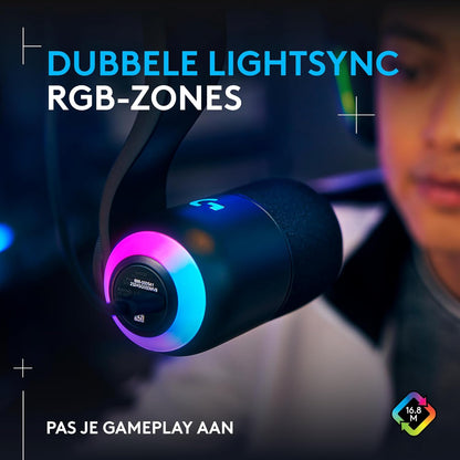 Logitech G Yeti GX Dynamic RGB-gamingmicrofoon met LIGHTSYNC, USB-microfoon voor streamen, supercardioïde, plug-and-play met USB voor pc/Mac