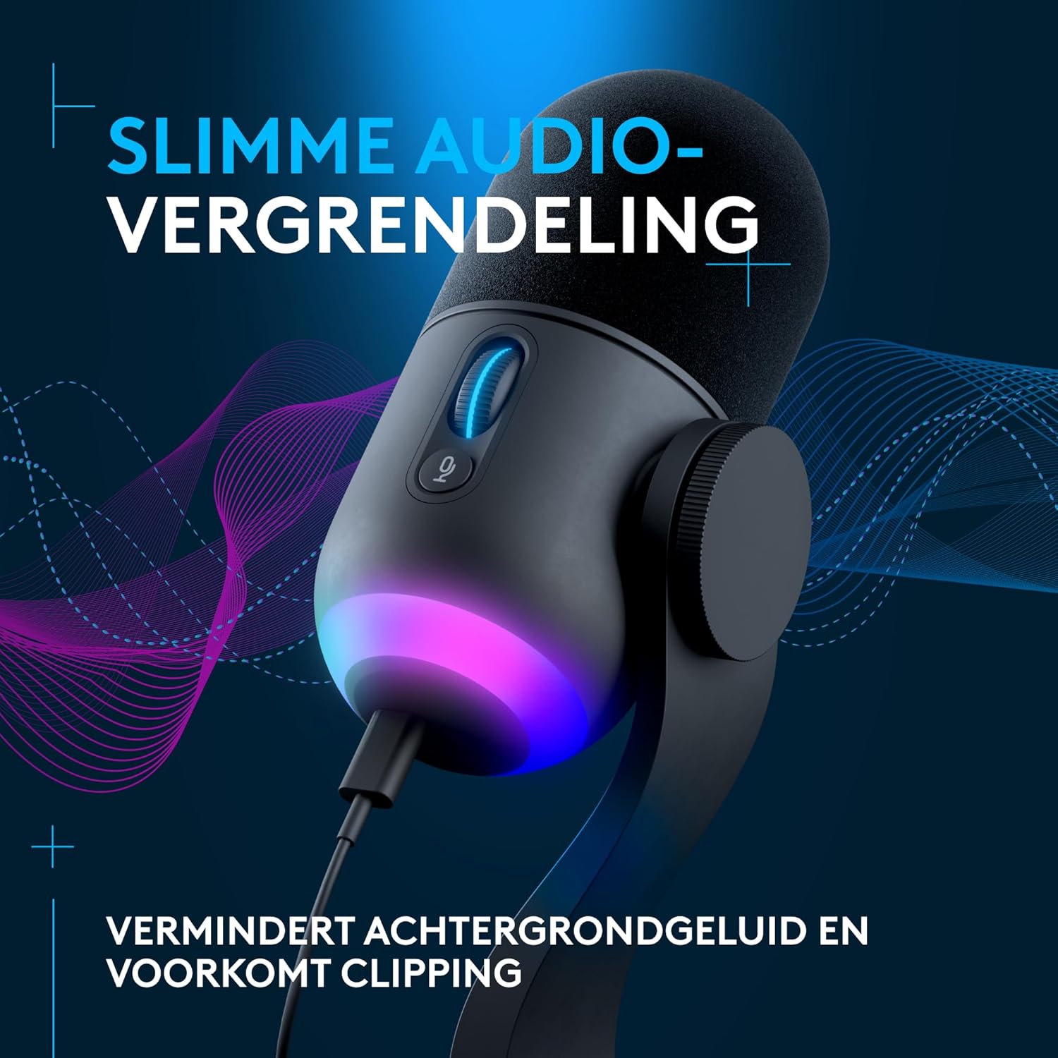 Logitech G Yeti GX Dynamic RGB-gamingmicrofoon met LIGHTSYNC, USB-microfoon voor streamen, supercardioïde, plug-and-play met USB voor pc/Mac