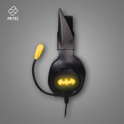 FRTEC Batman Gaming Headset with Detachable Dark Knight Ears, Cable and RGB LED Light for Playstation 5, PS4, Xbox Series X/S, Xbox One, Nintendo Switch, PC, Mac