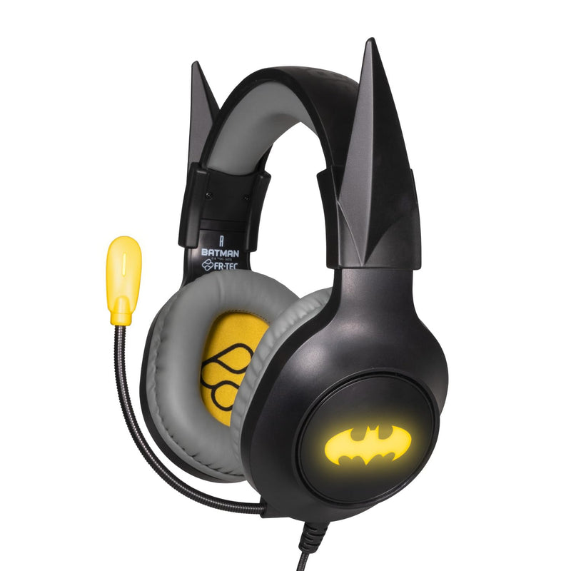 FRTEC Batman Gaming Headset with Detachable Dark Knight Ears, Cable and RGB LED Light for Playstation 5, PS4, Xbox Series X/S, Xbox One, Nintendo Switch, PC, Mac