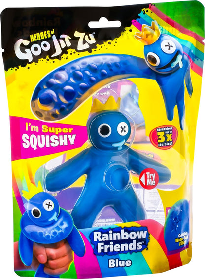Heroes of Goo Jit Zu Rainbow Friends, Blue. The multiplayer, kid-friendly horror story experience. Super Stretchy Goo Filled Toy Figure.