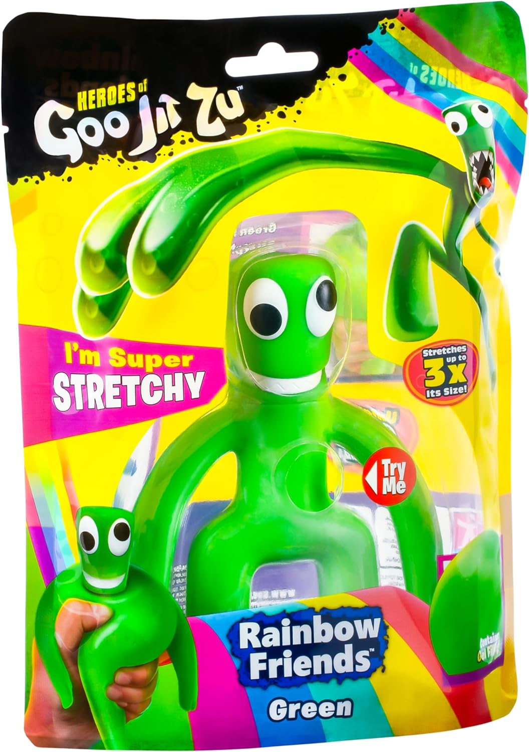 Heroes of Goo Jit Zu Rainbow Friends, Green. The multiplayer, kid-friendly horror story experience. Super Stretchy Goo Filled Toy Figure.