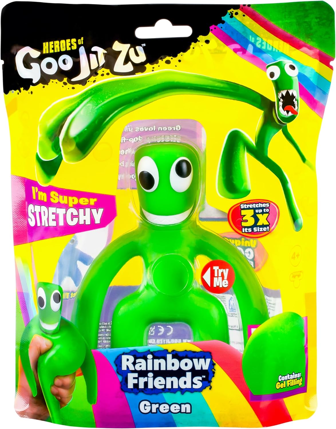 Heroes of Goo Jit Zu Rainbow Friends, Green. The multiplayer, kid-friendly horror story experience. Super Stretchy Goo Filled Toy Figure.