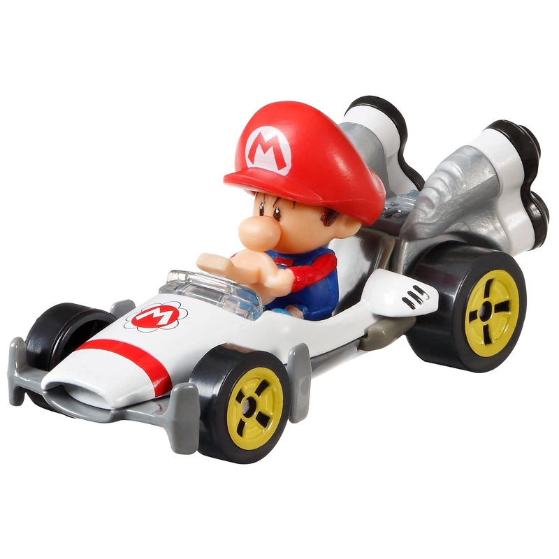 Die Cast Hotwheels Mario Kart Baby Mario B-Dasher (2020 Toty Winner
