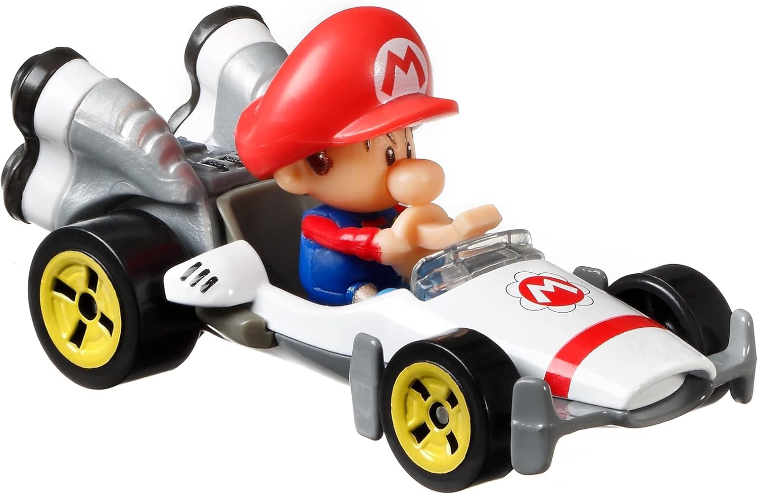 Die Cast Hotwheels Mario Kart Baby Mario B-Dasher (2020 Toty Winner