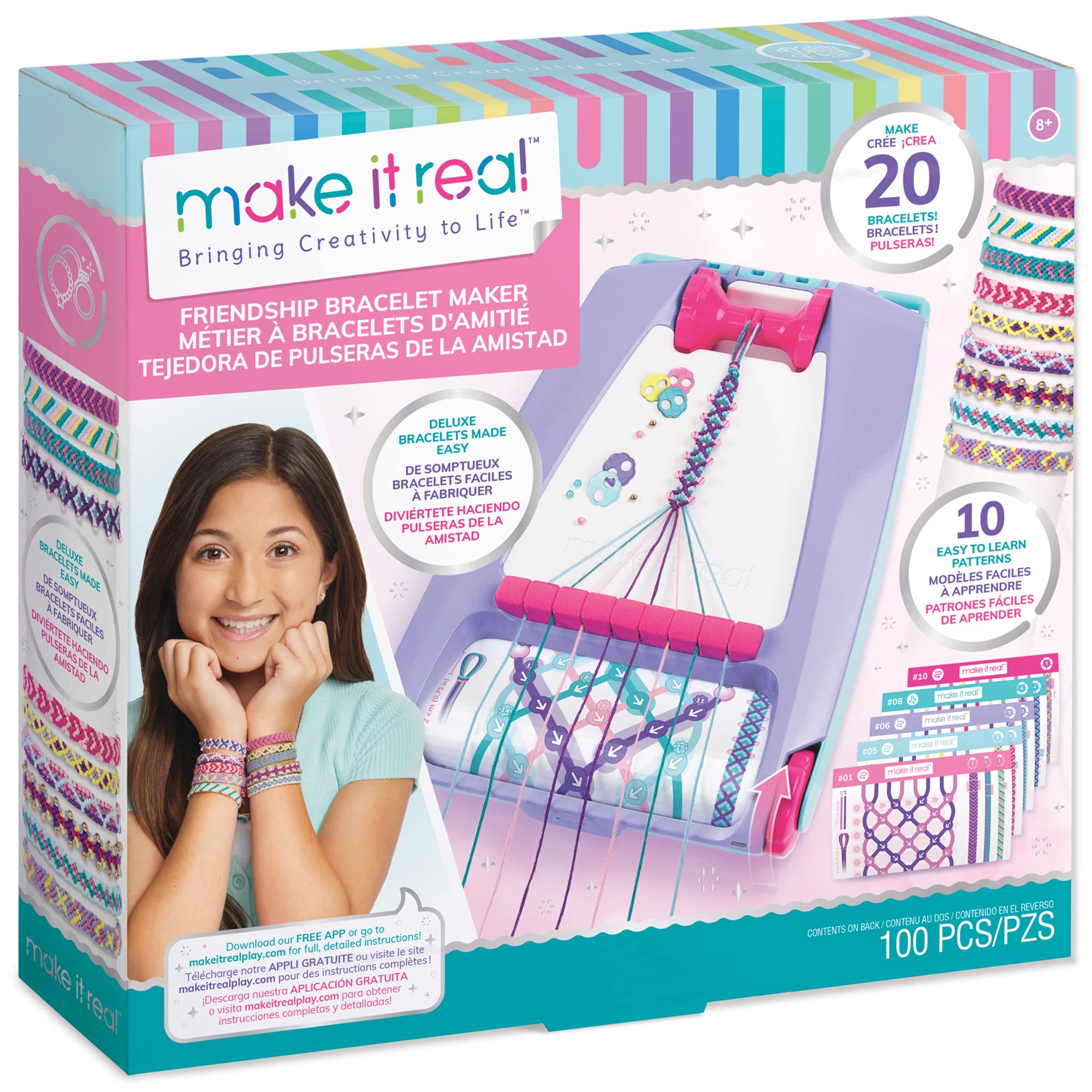 Make It Real 1457 Friendship Bracelet Maker Craft Kit, Multi