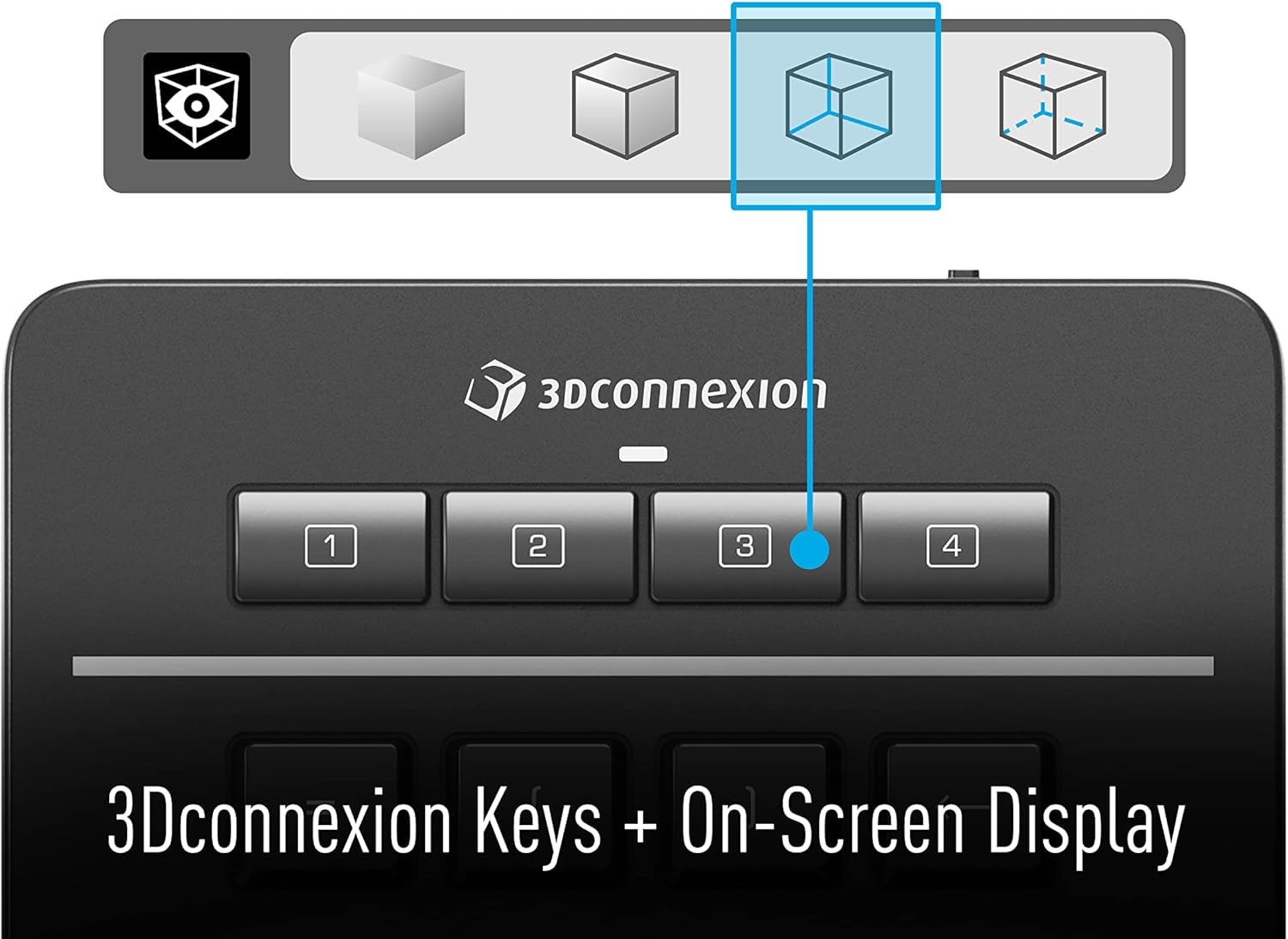 3Dconnexion Keyboard Numpad Pro - Teclado numérico - inalámbrico - USB, 2.4 GHz, Bluetooth LE