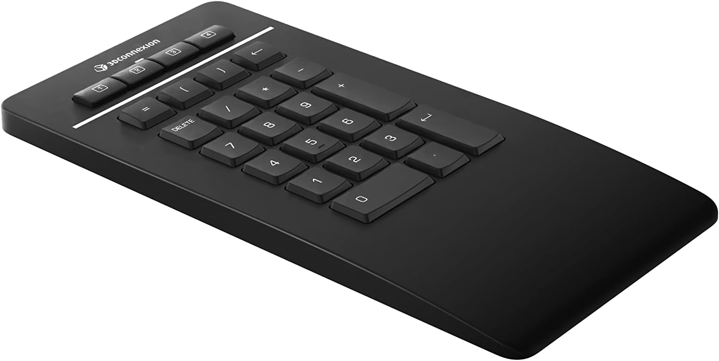 3Dconnexion Keyboard Numpad Pro - Teclado numérico - inalámbrico - USB, 2.4 GHz, Bluetooth LE