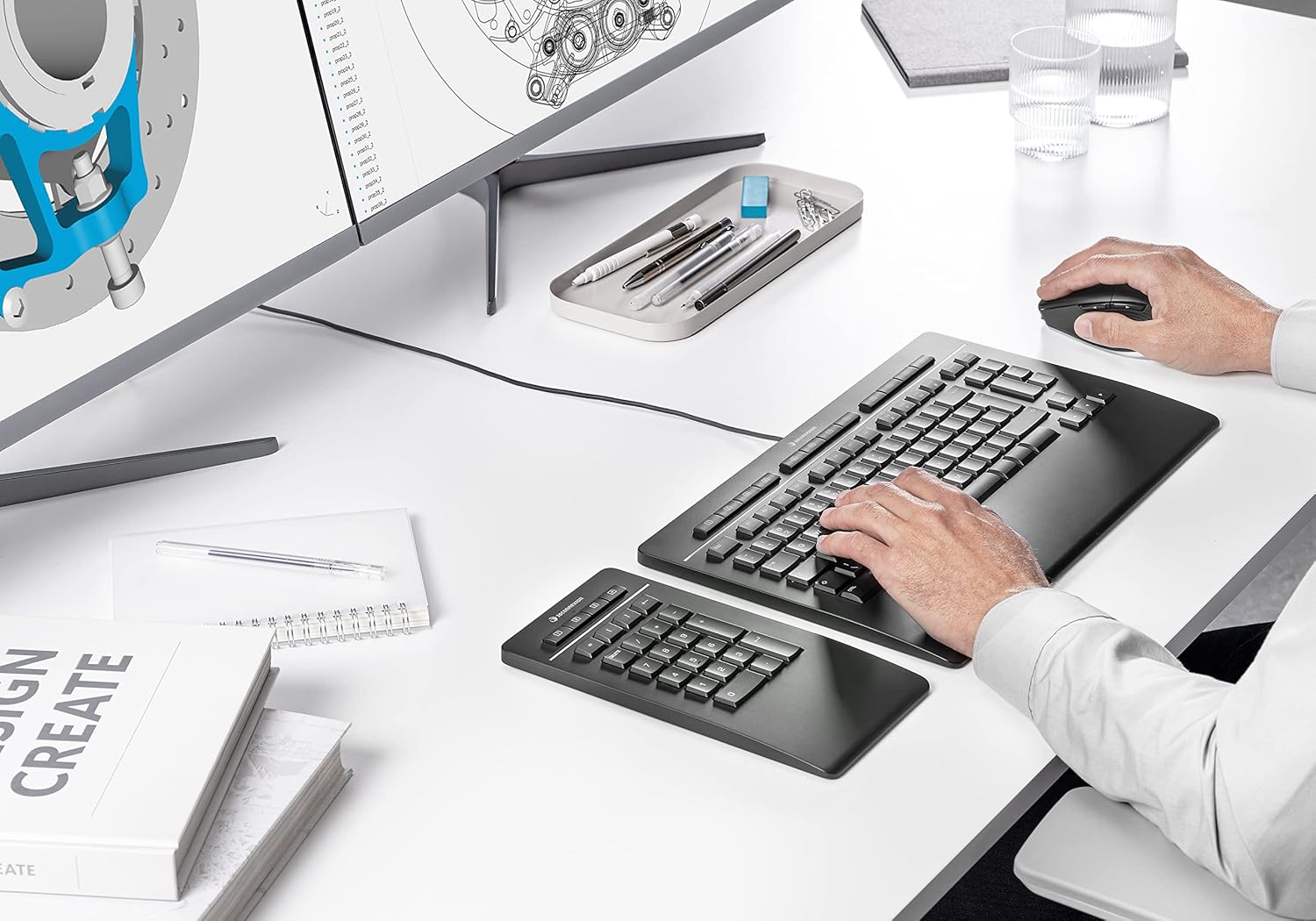 3Dconnexion Keyboard Numpad Pro - Teclado numérico - inalámbrico - USB, 2.4 GHz, Bluetooth LE
