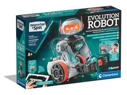 Clementoni - 56183 - Wetenschap & Spel - Evolutie Robot - Speelgoedrobot (Franse, Nederlandse Taal), Programmeerbaar, Robot Interactive, STEM, Robotica, Educatieve Spellen 8 Jaar, Gemaakt in Italy