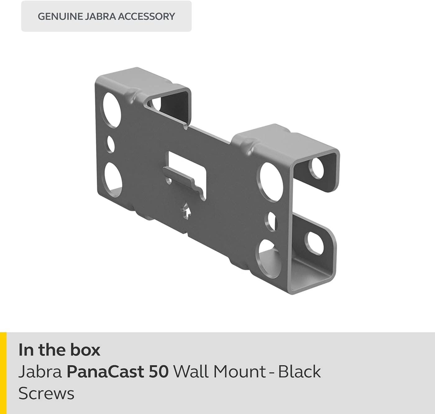 Jabra PanaCast 50 Wall Mount - Wall Bracket for PanaCast 50 Video Bar Wall-Mounting at Eye Level - Replacement or Spare PanaCast 50 Wall Mount Bracket - Grey Wall mount Grey