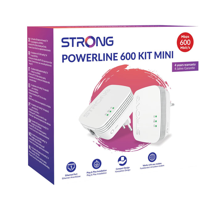 STRONG POWERL600DUOMINI Mini Duo Powerline Kit CPL 600 Mbit/s