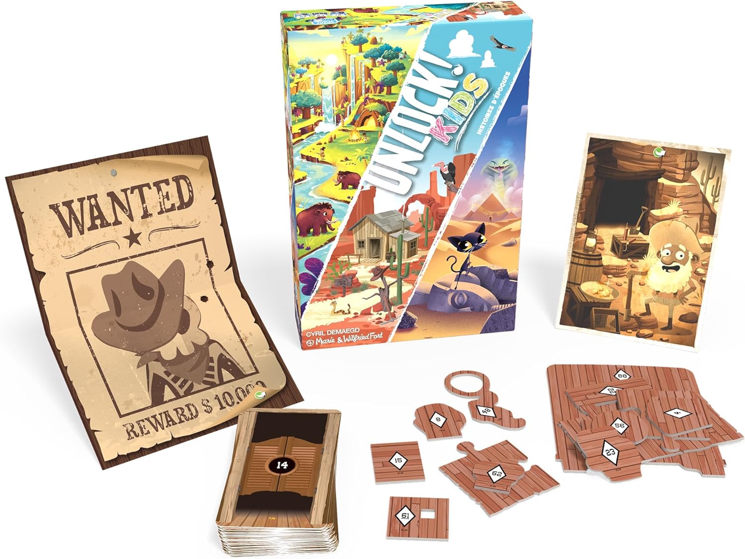 Space Cow | Unlock Kids 2: Stories From the Past | Card Game | Ages 6+ | 1-4 Players | 20 Minutes Playing Time
