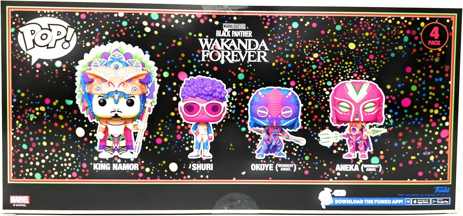 Marvel pack 4 figurines POP! Movies Vinyl Black Panther Wakanda Forever S2 9 cm