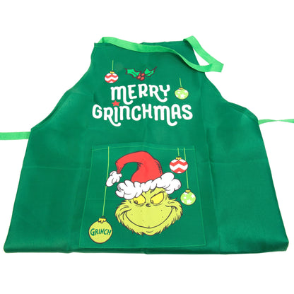 Fizz Creations The Grinch Weihnachtsschürze Mit dem Grinch-Design mit festlichem Merry Grinchmas Slogan Offiziell lizenziertes The Grinch Merchandise, grün, Einheitsgröße