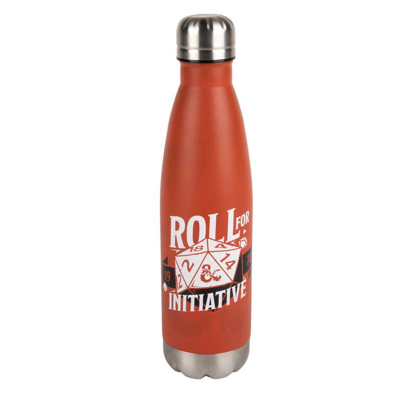 Konix Dungeons & Dragons Thermosflasche - Edelstahl - 500 ml - Motiv 'Roll for Initiative' - Rot Dragon rouge