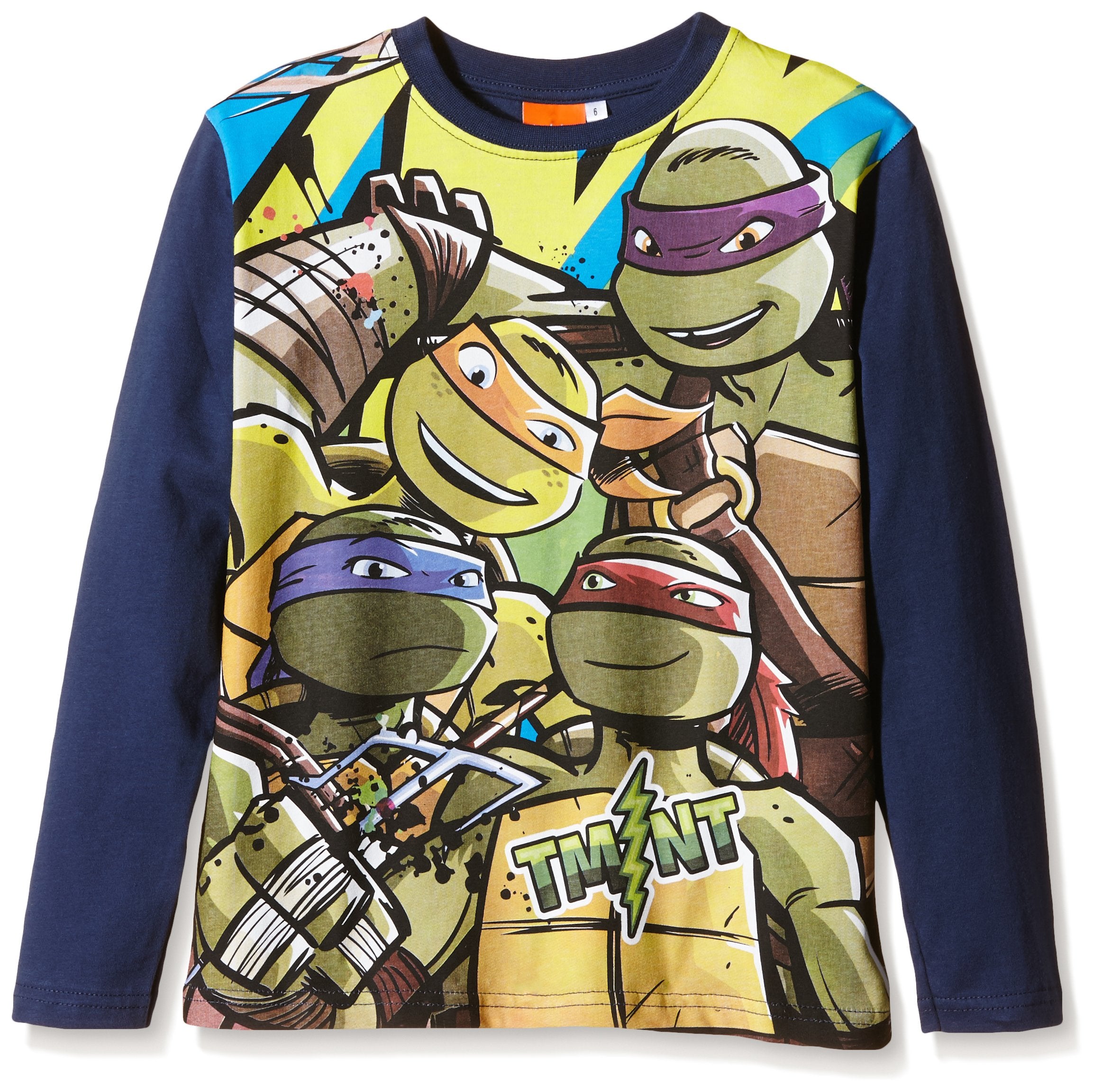 Nickelodeon Boy's Camiseta Tortugas Shirt 10 Marine