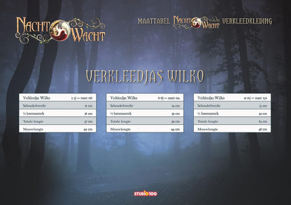 Verkleedjas Nachtwacht: Wilko (MEDN0000XXX0) maat 3-5 jaar