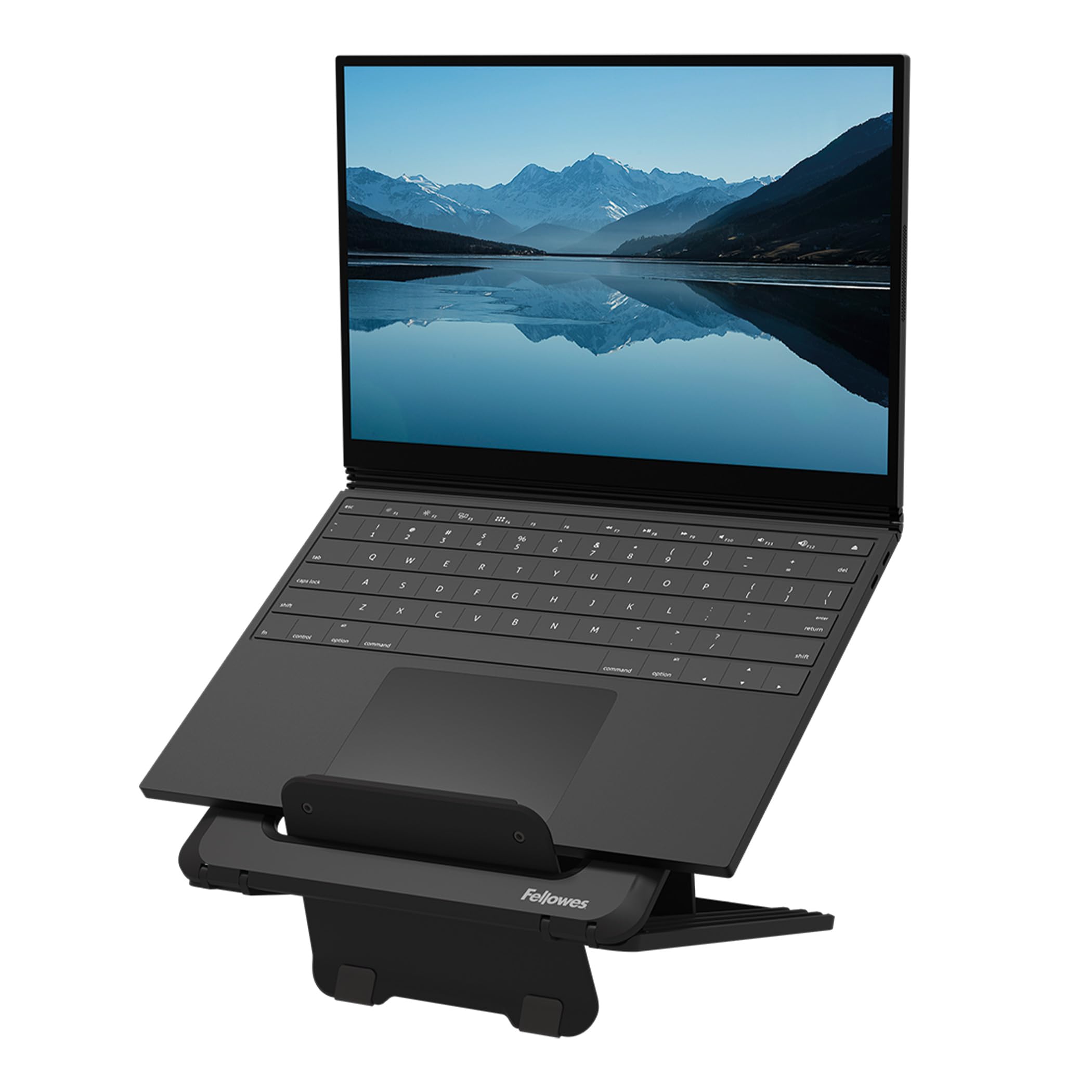 Fellowes Laptop-Ständer für den Schreibtisch - Breyta™ Verstellbarer, 100% recycelbarer Laptop-Ständer für zu Hause und Büro - 12 Höheneinstellungen - max. Monitorgröße 14", max. Gewicht 4KG