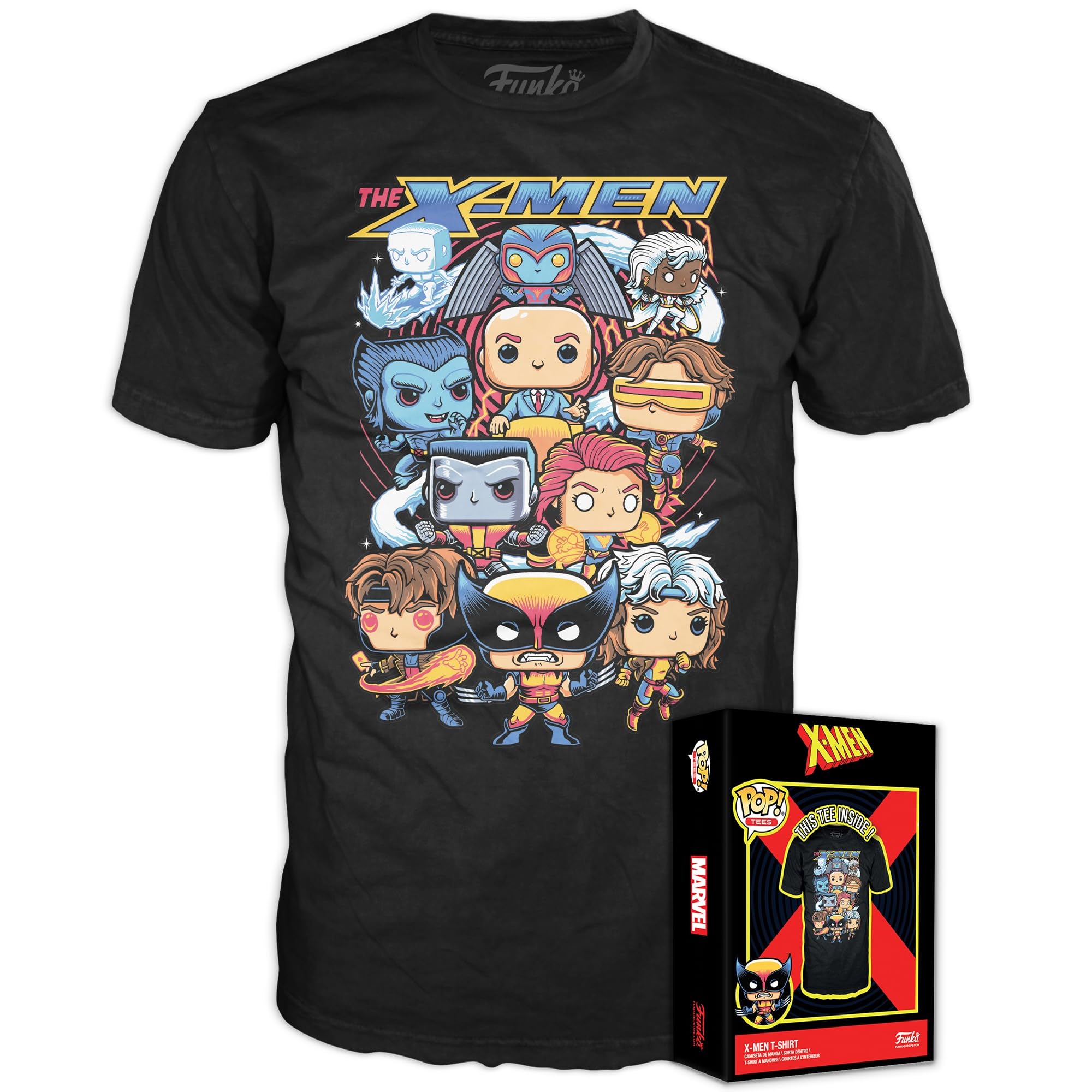 Funko Boxed Tee: X-Men - Group - Medium - Marvel - T-Shirt - Clothes - Gift Idea - Short Sleeve Top for Adults Unisex Men and Women - Official Merchandise Fans