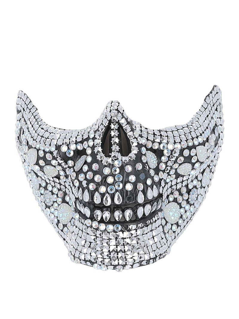 Smiffys Deluxe Crystal Skull Half Face Mask