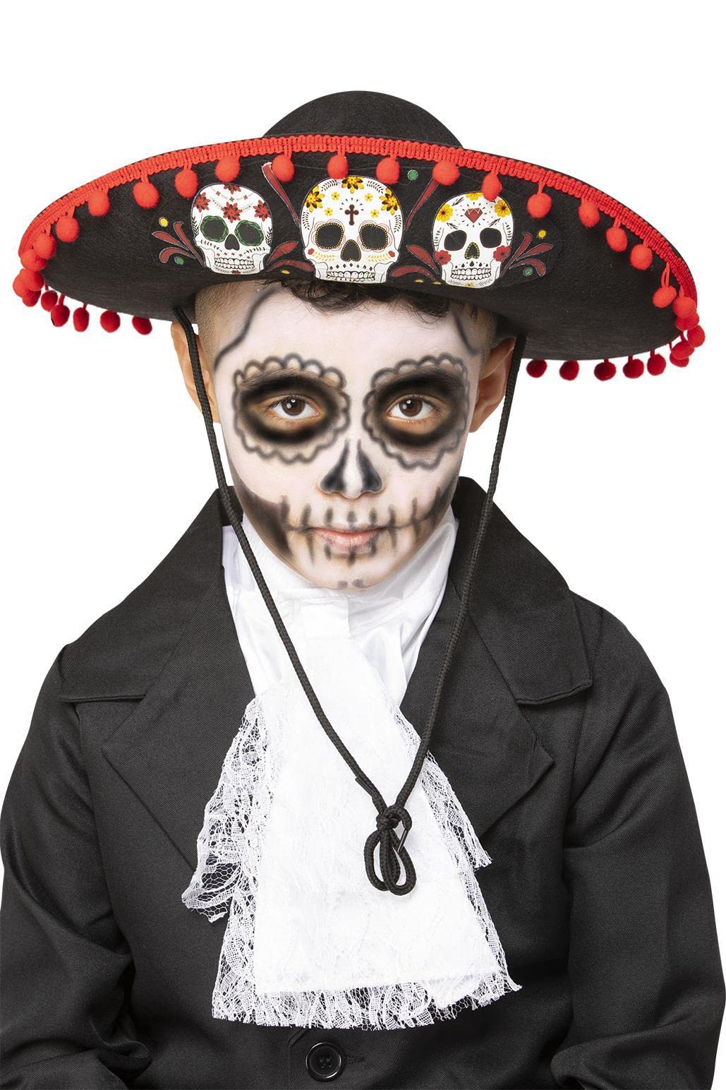 Smiffys Kids Day of the Dead Sombrero