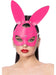 Smiffys Fever Pink Mock Leather Rabbit Mask