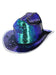 Smiffys Fever Deluxe Sequin Cowgirl Hat, Iridescent Green