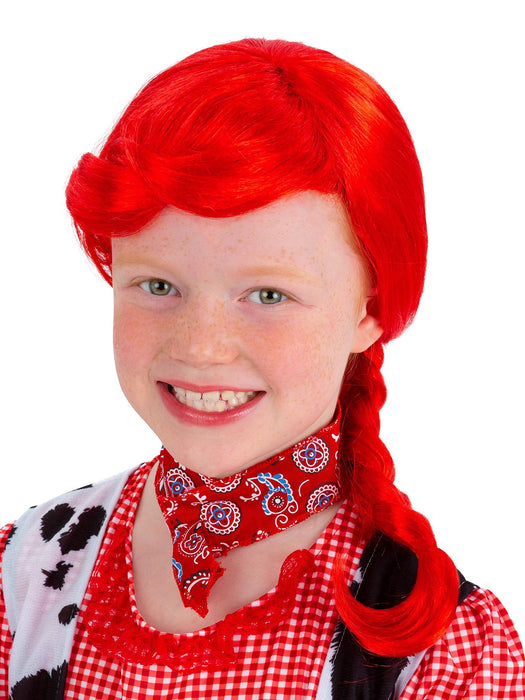 Smiffys 53125, Red Cowgirl Plait Wig, Girls, One Size