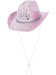 Smiffys Baby Pink Rhinestone Cowboy Hat