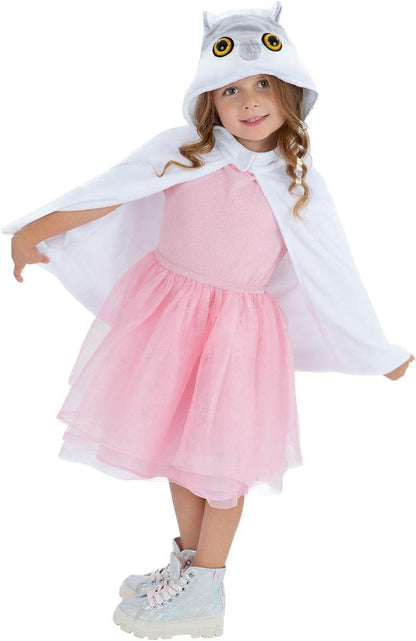 Smiffys Deluxe Baby Owl Plush Cape, Kids, Children's Animal Fancy Dress, Book Character Dress Up Accessories