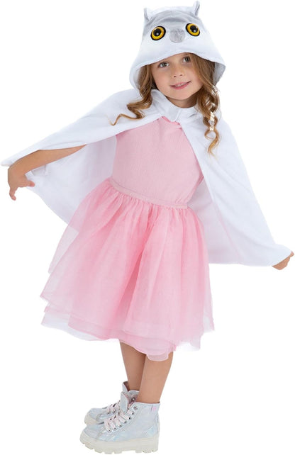 Smiffys Deluxe Baby Owl Plush Cape, Kids, Children's Animal Fancy Dress, Book Character Dress Up Accessories