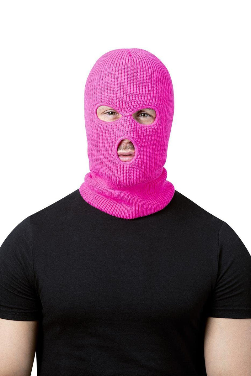 Smiffys Balaclava Ski Mask, Neon Pink