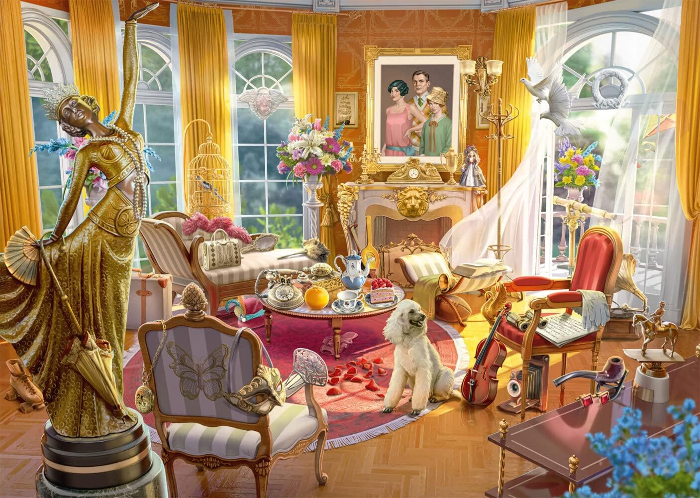 Schmidt Spiele 59975 Junes Journey Salon of The Orchid Property Jigsaw Puzzle 1000 Pieces