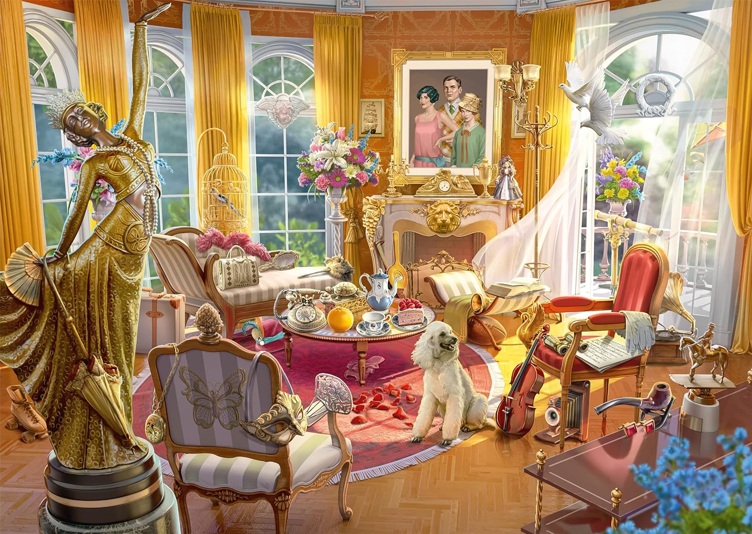 Schmidt Spiele 59975 Junes Journey Salon of The Orchid Property Jigsaw Puzzle 1000 Pieces