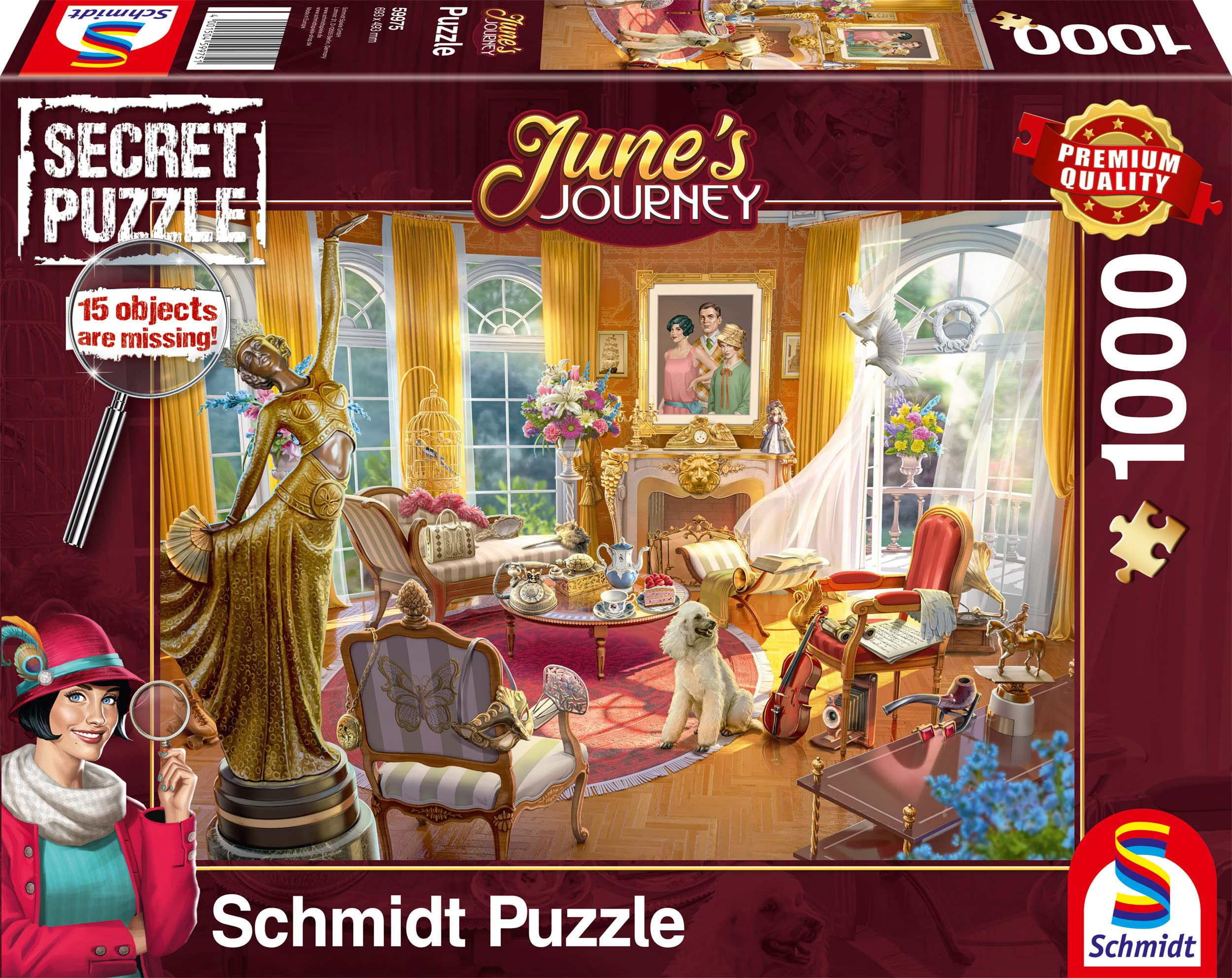 Schmidt Spiele 59975 Junes Journey Salon of The Orchid Property Jigsaw Puzzle 1000 Pieces
