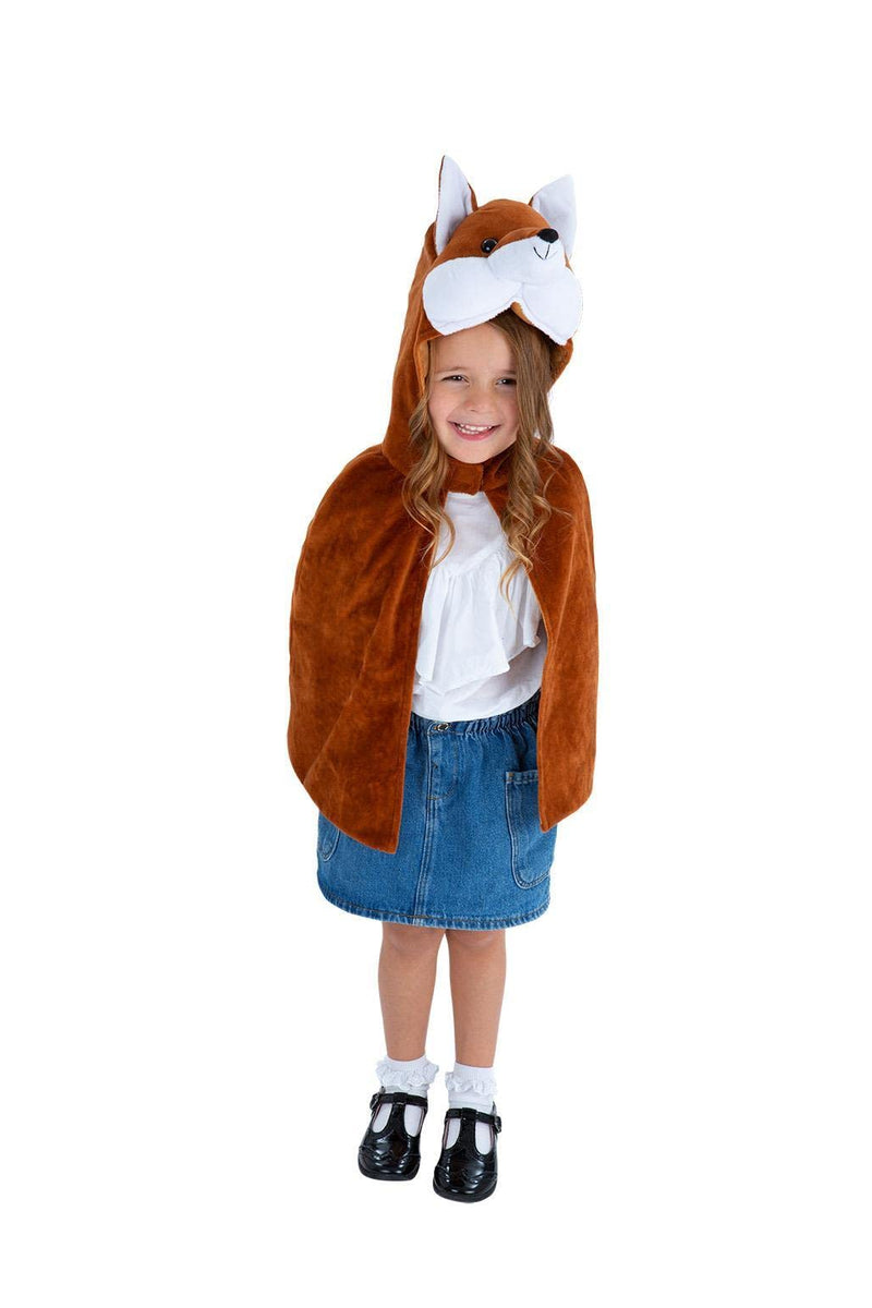 Smiffys 99747 Deluxe Fox Plush Cape, Kids, Unisex Children, Brown, S to M-Age 4-7 Years