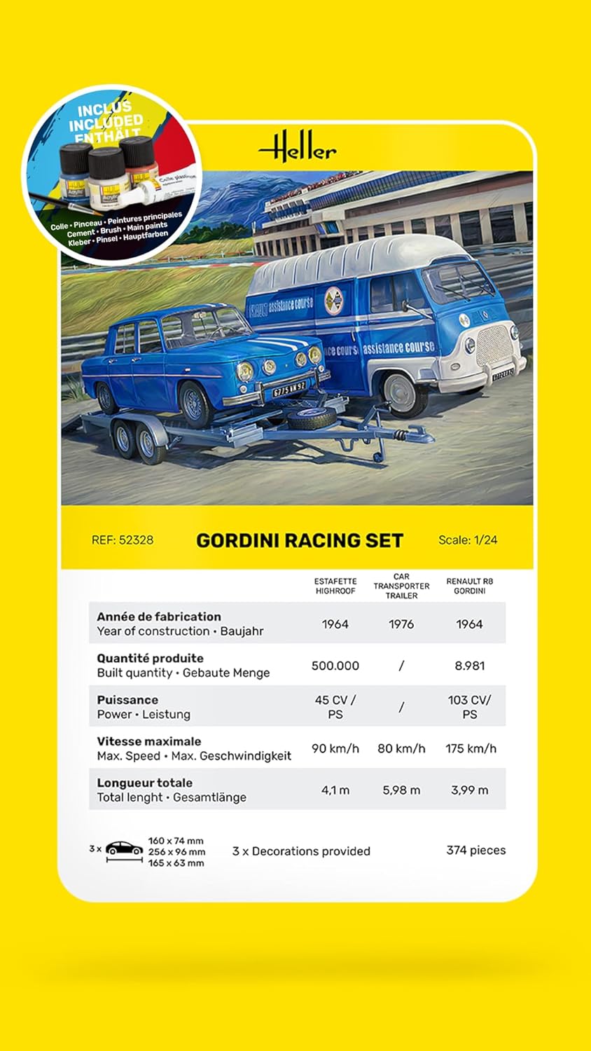 Heller - 1/24 Starter Kit Gordini Racing Set (9/23) *