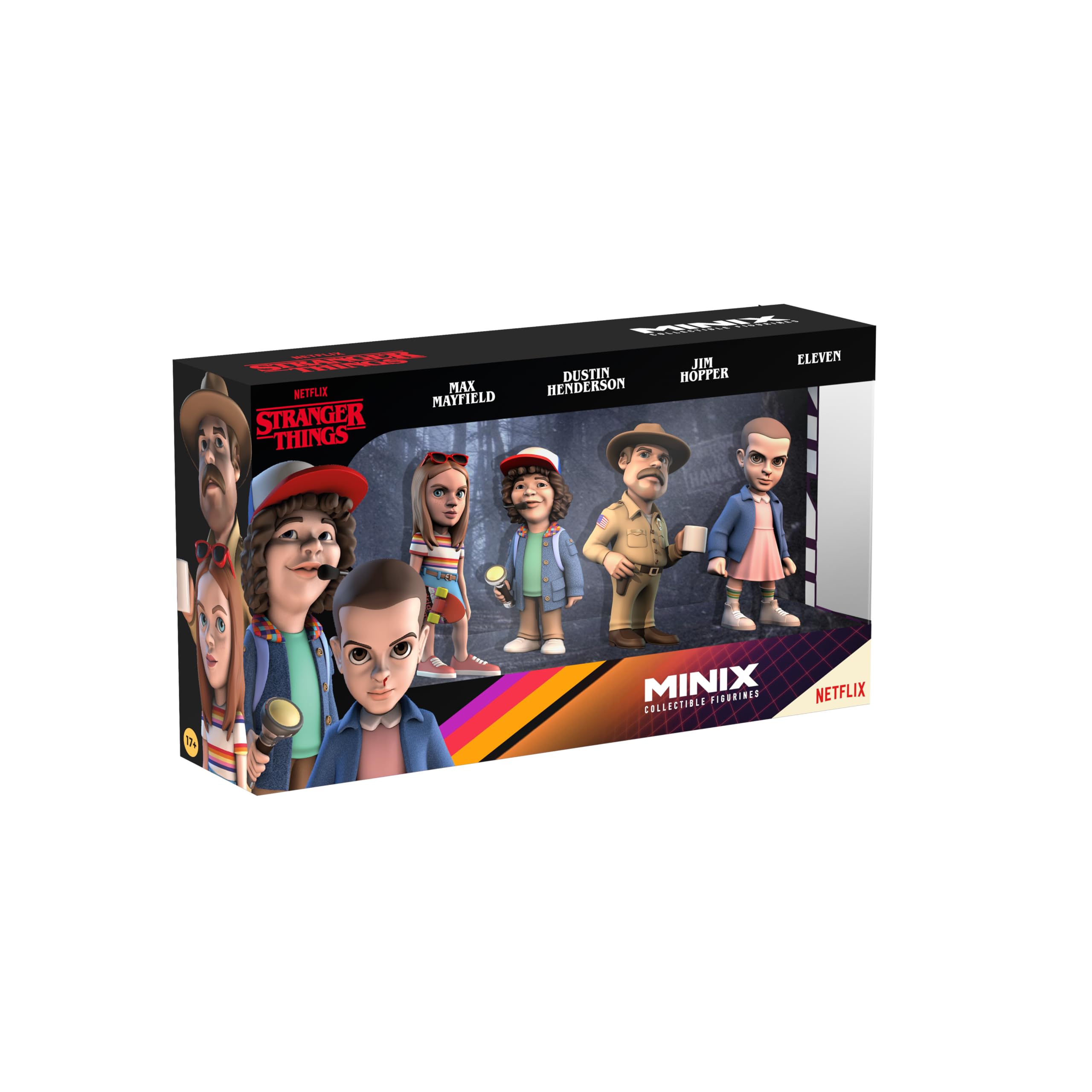 STRANGER THINGS - Eleven, Dustin, Hopper, Max - Pack 4 Fig. Minix 7cm