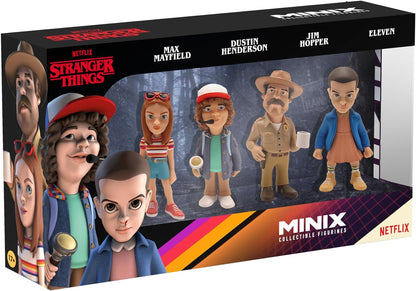 STRANGER THINGS - Eleven, Dustin, Hopper, Max - Pack 4 Fig. Minix 7cm