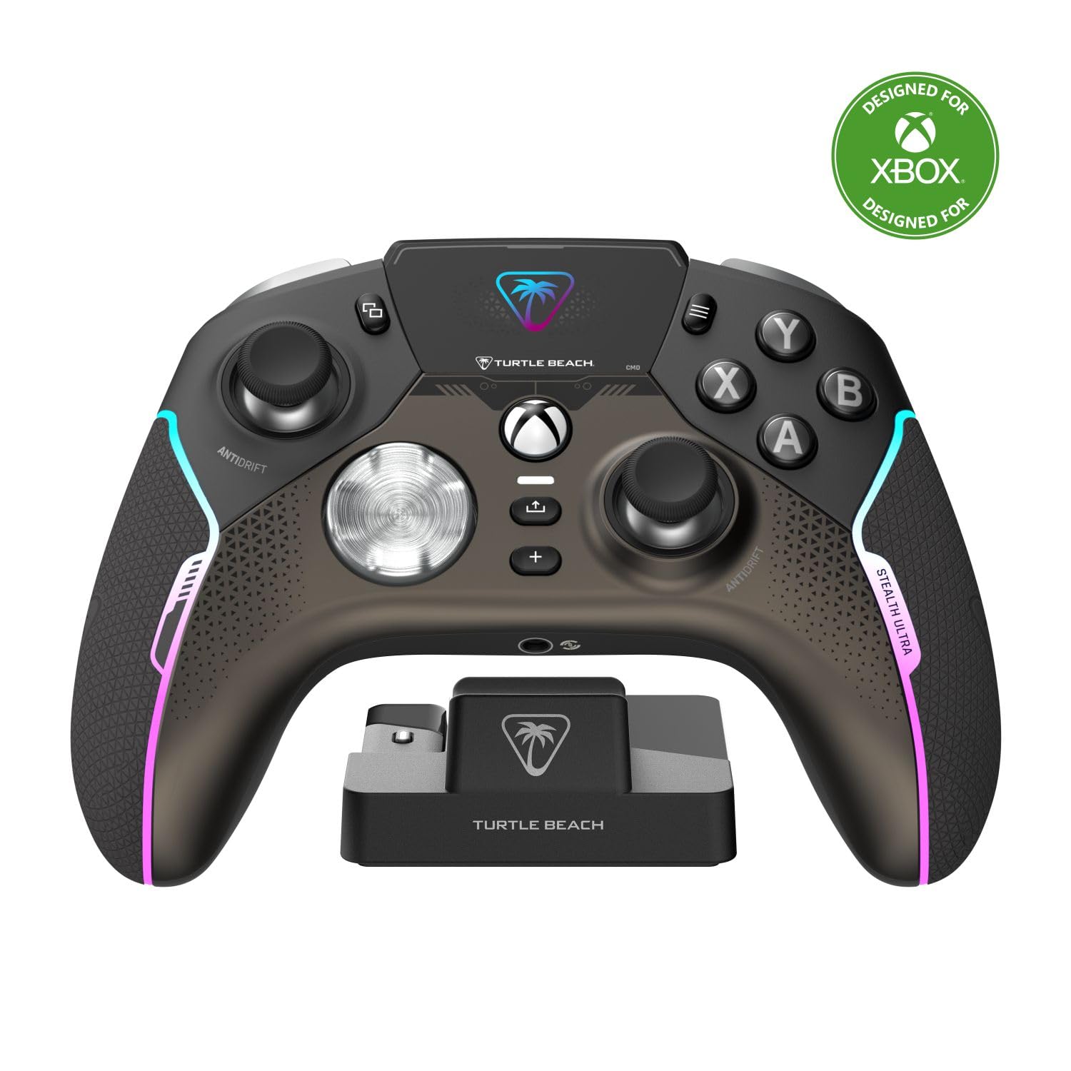 Turtle Beach Stealth Ultra Draadloze, Krachtige Gamingcontroller met Snellaaddock, Aanpasbare triggerstops en Commandodisplay voor Xbox Series X|S, Xbox One en pc  Stealth Ultra Stealth