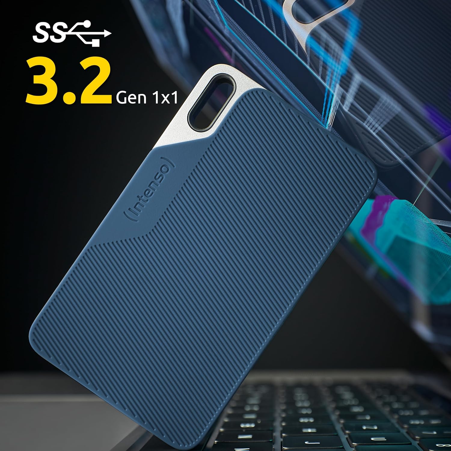 Intenso TX100 External SSD 250GB Portable Solid State Drive Super Speed USB 3.2 Gen 1x1 (5Gbps) up to 500MB/s