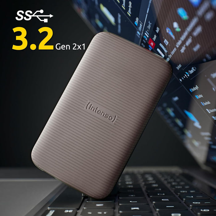 Intenso TX500 External SSD 1TB Portable Solid State Drive, Super Speed USB 3.2 Gen 2x1 (10Gbps), up to 1000MB/s
